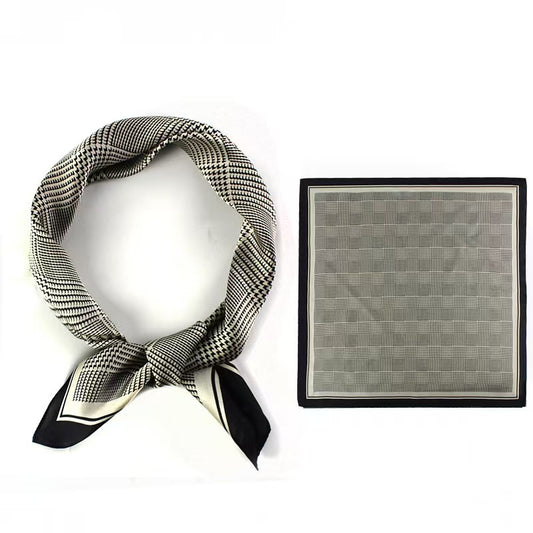 Men's square silk scarf-Fresh literary style