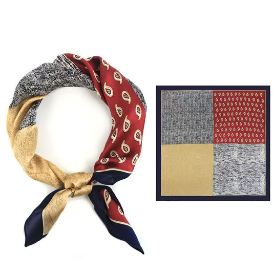 100% mulberry silk scarf men's square scarves