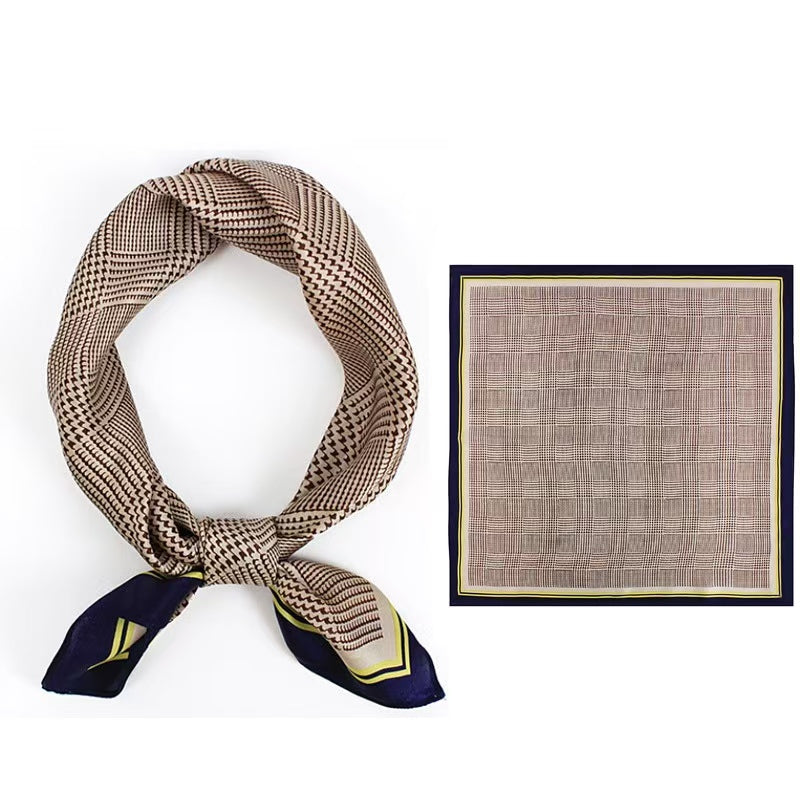 Silk scarf for man blue champagne gold men's shirt scarf