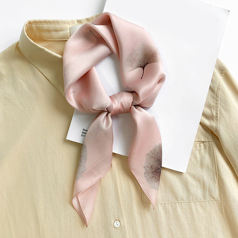 Mulberry silk scarf 68*68cm Pink square scarf