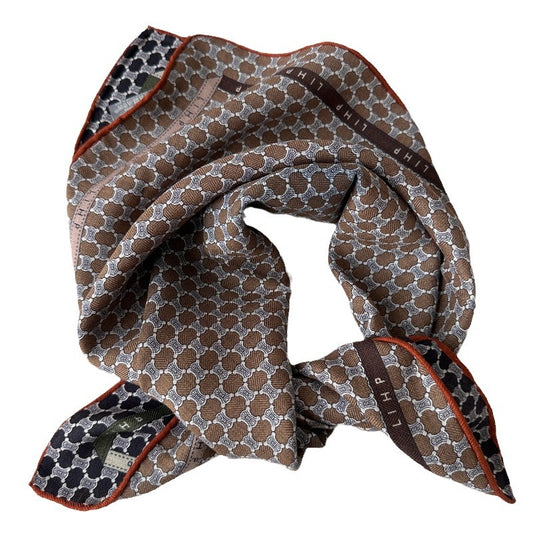 Triumphal Arch khaki silk cashmere scarf